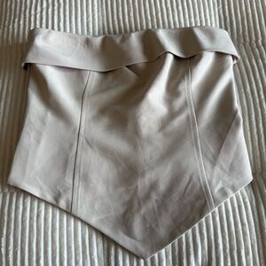 Forever 21 Nude Strapless Fold-Over Top